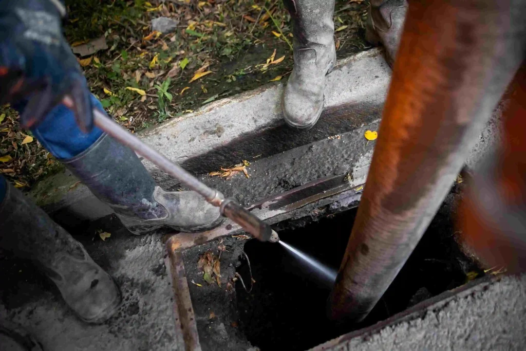 cleaning-storm-drains-debris-clogged-drainage-with-hydro-jetting